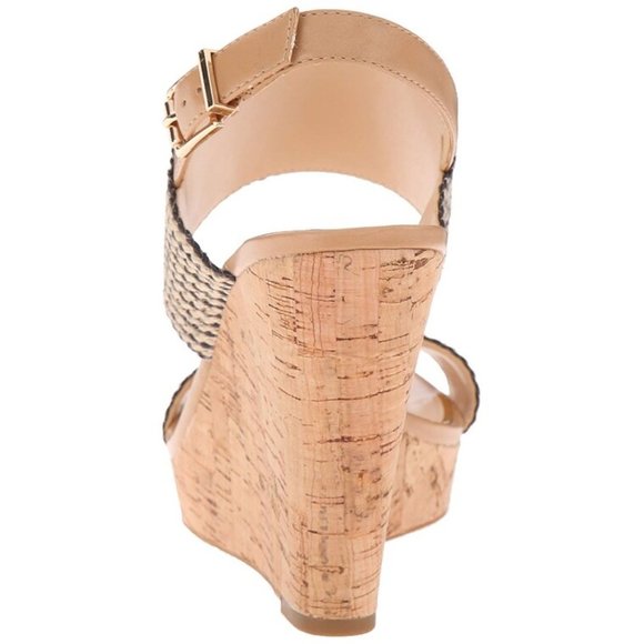 Jessica Simpson JS0Janic Natural/Black Stripe Platform-Wedges SZ 10 (NIB) - Picture 3 of 4